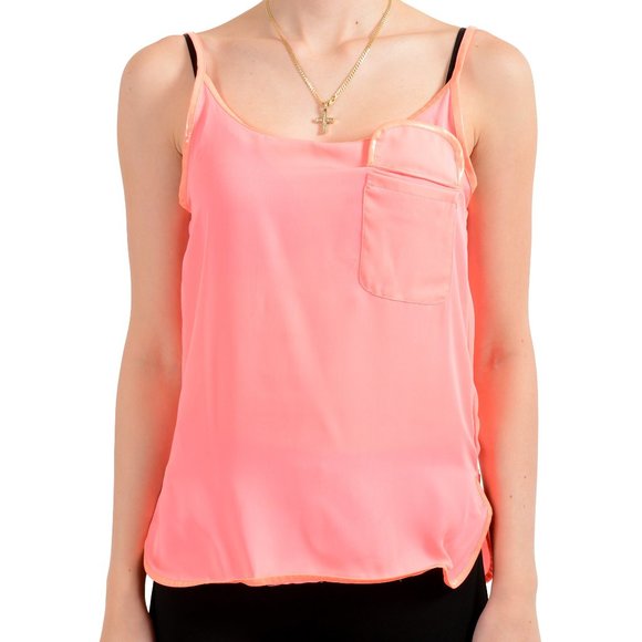 Versus by Versace Women's Pink See Through Blouse Tank Top US XS IT 38 - Picture 1 of 4